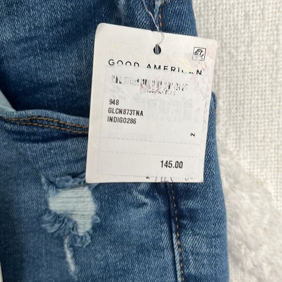 Good American Good Legs Crop Denim Jeans Size 26 NWT - Picture 3 of 11